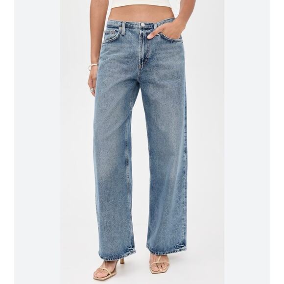 We The Free Denim - We The Free | Tinsley Baggy Mid Rise Straight Leg Denim Jeans Light Wash Size 28